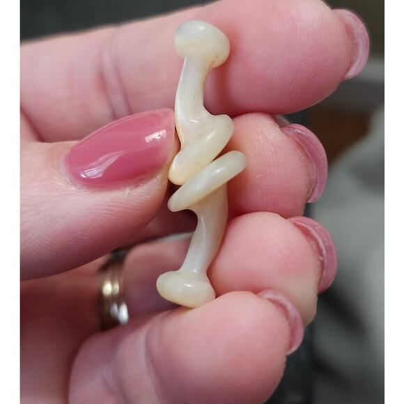 Vintage set Cufflinks Bakelite? Cream Button Covers Double Sided - Picture 11 of 11